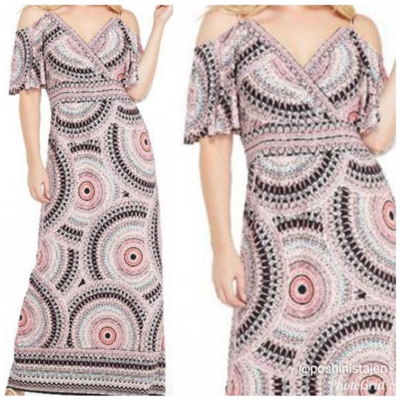 NWT London Times Cold Shoulder Maxi - Picture 2 of 3